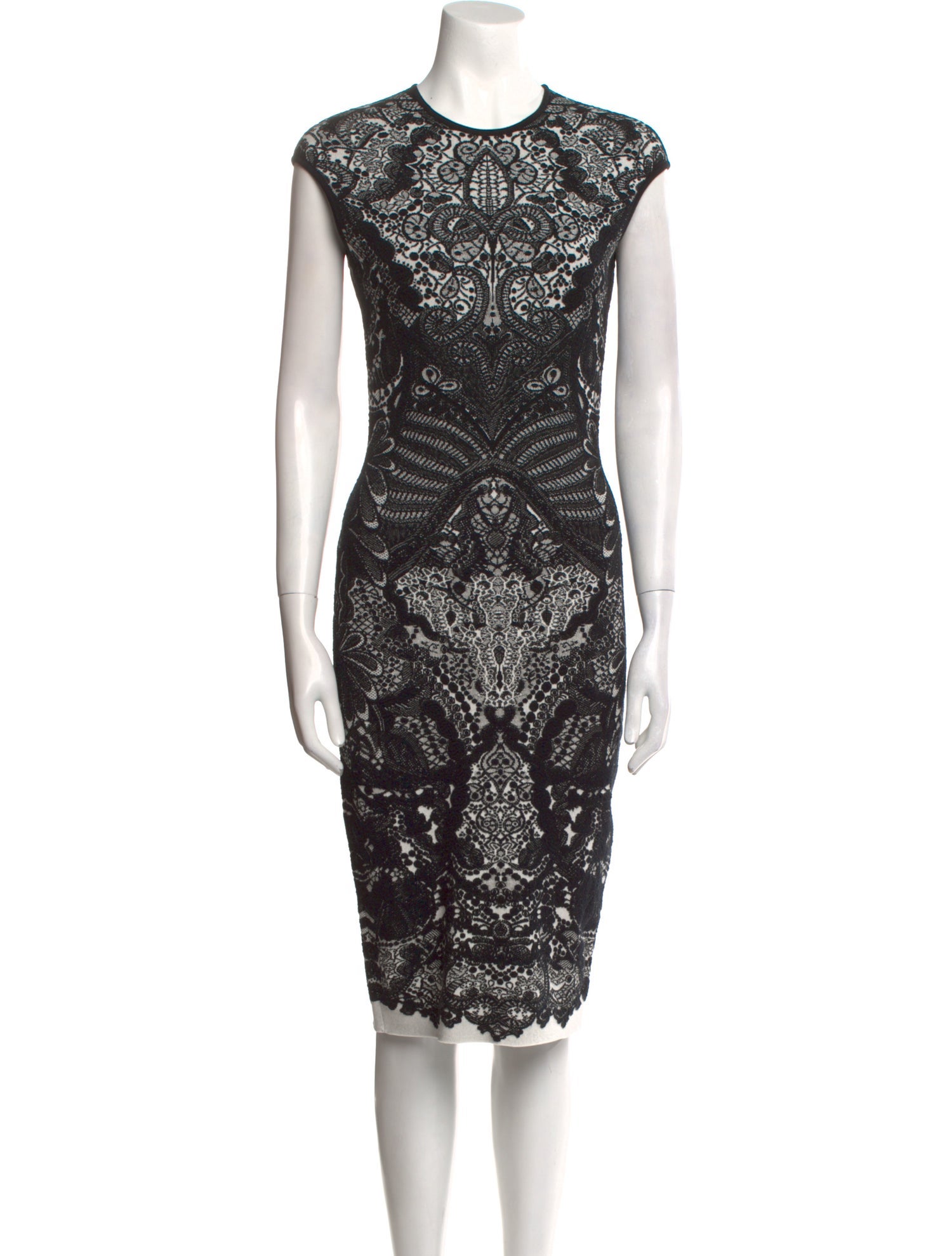 alexander mcqueen black and red dress ALEXANDER McQUEEN Midi Dress main image 1