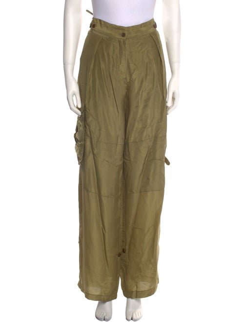 Alexander McQueen Silk Wide Leg Pants