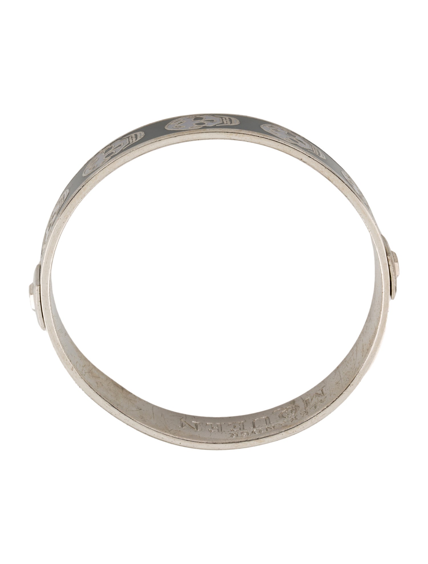 Alexander McQueen Enamel Skull Bangle