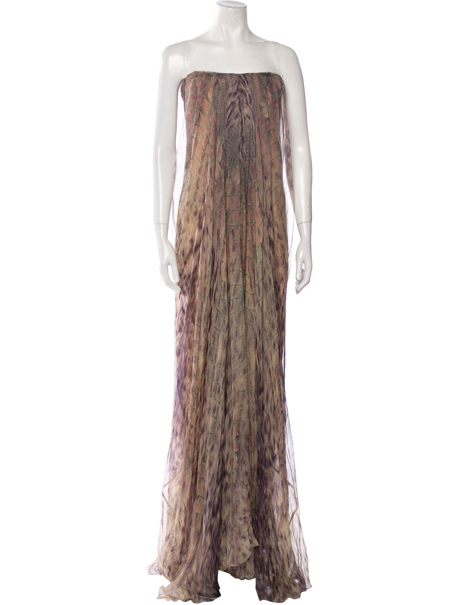 Alexander McQueen Silk Long Dress