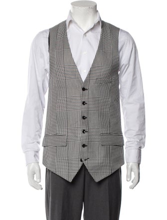 Alexander McQueen Houndstooth Print Vest