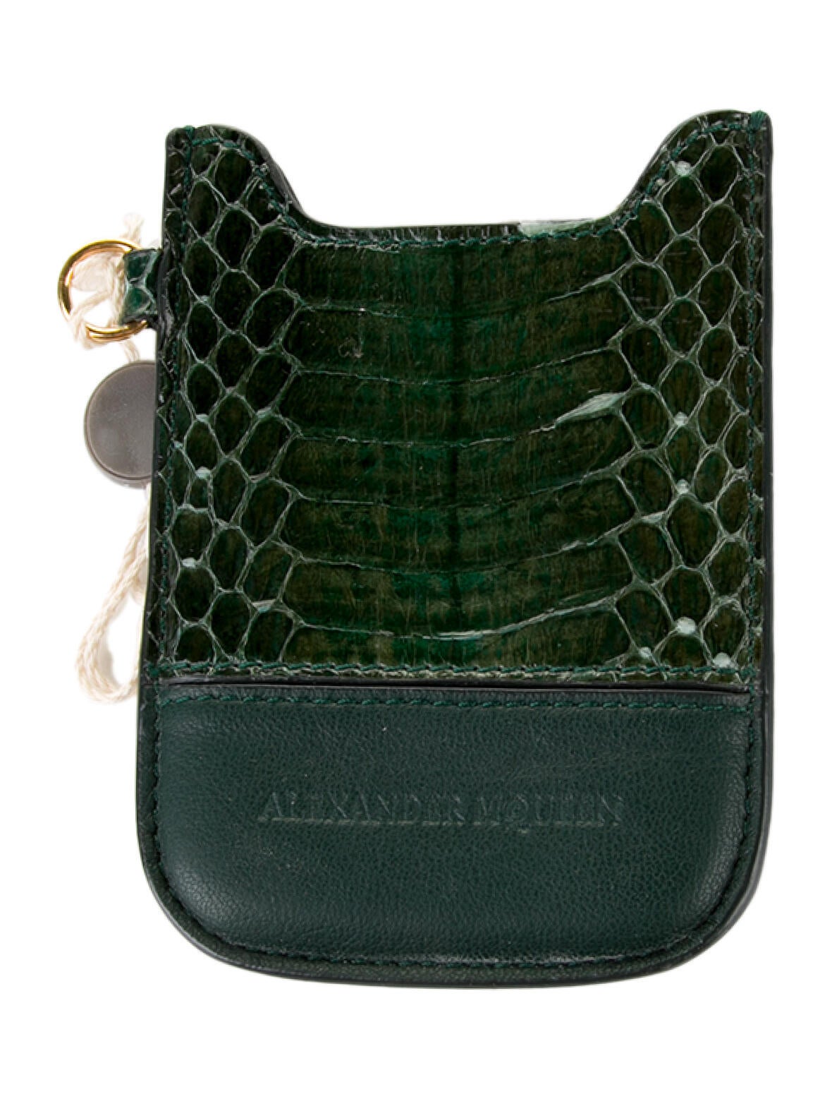 Alexander McQueen Embossed Leather Animal Print Card Holder