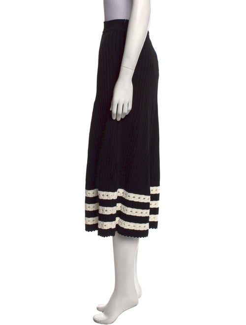 Alexander McQueen Striped Midi Length Skirt