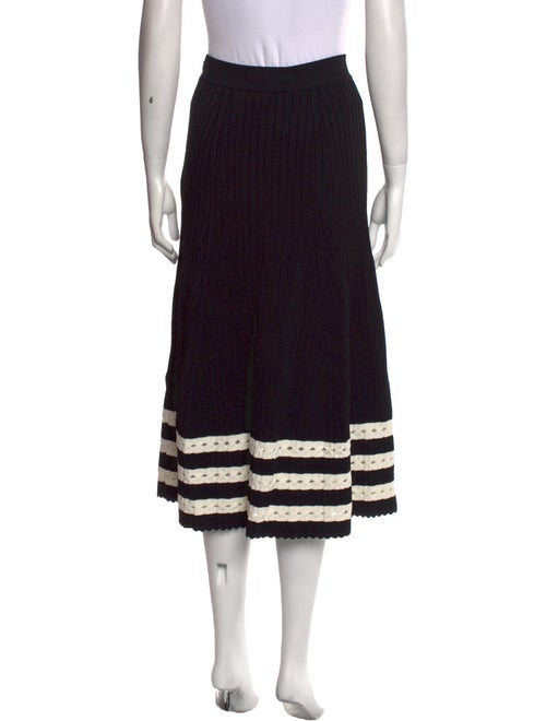 Alexander McQueen Striped Midi Length Skirt