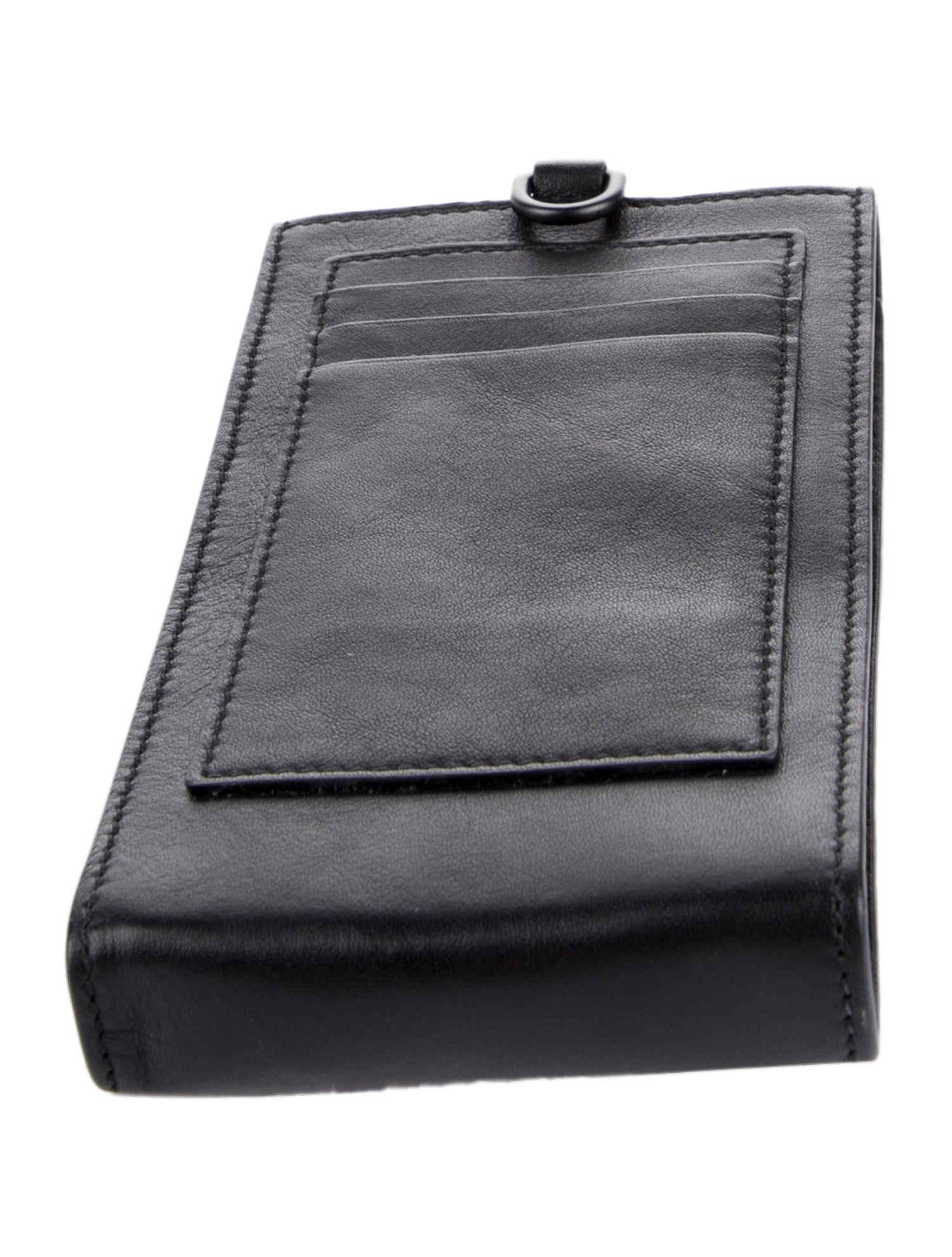 Alexander McQueen Red Lips Mobile Black Case Shoulder Bag