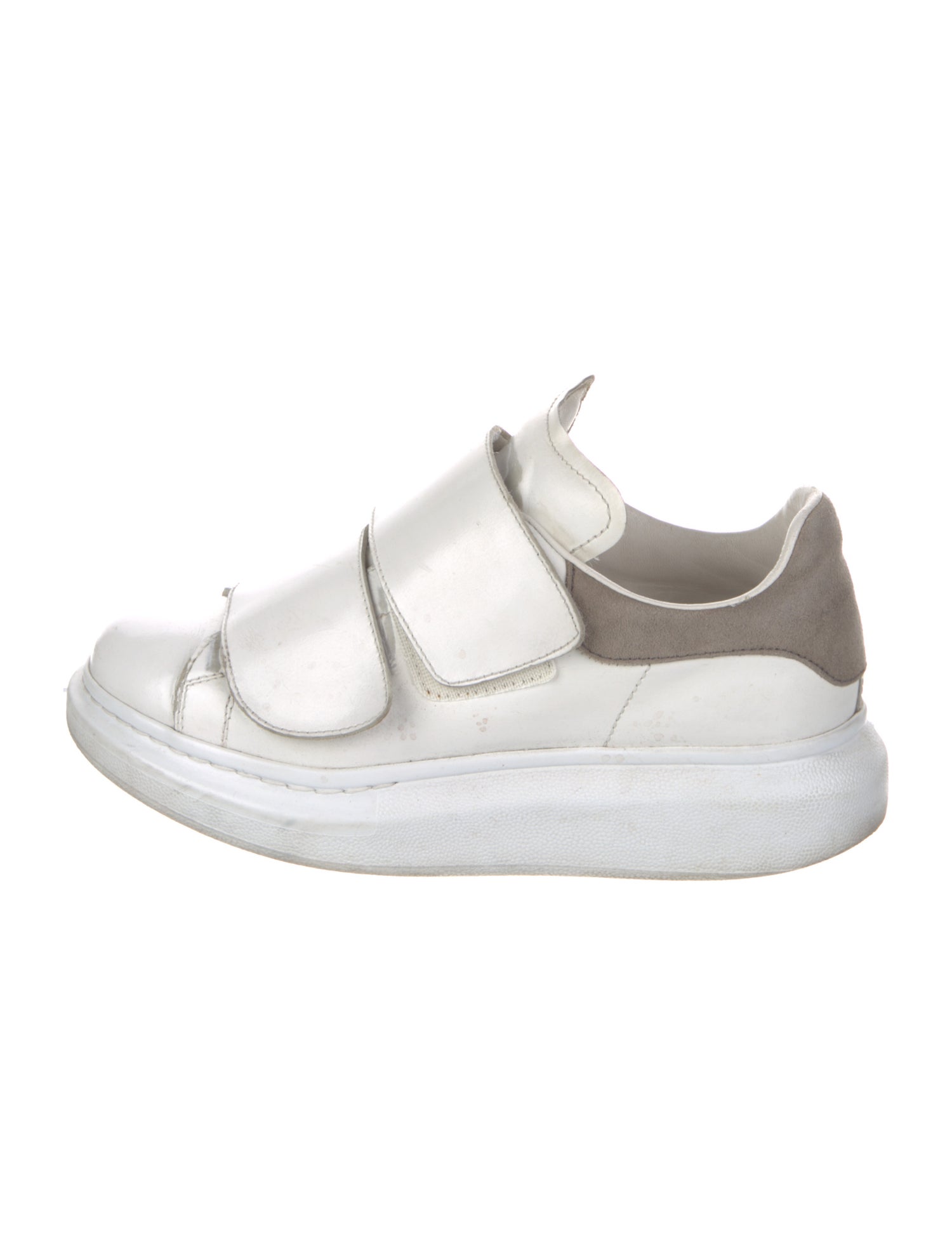Alexander McQueen Leather Colorblock Pattern Sneakers