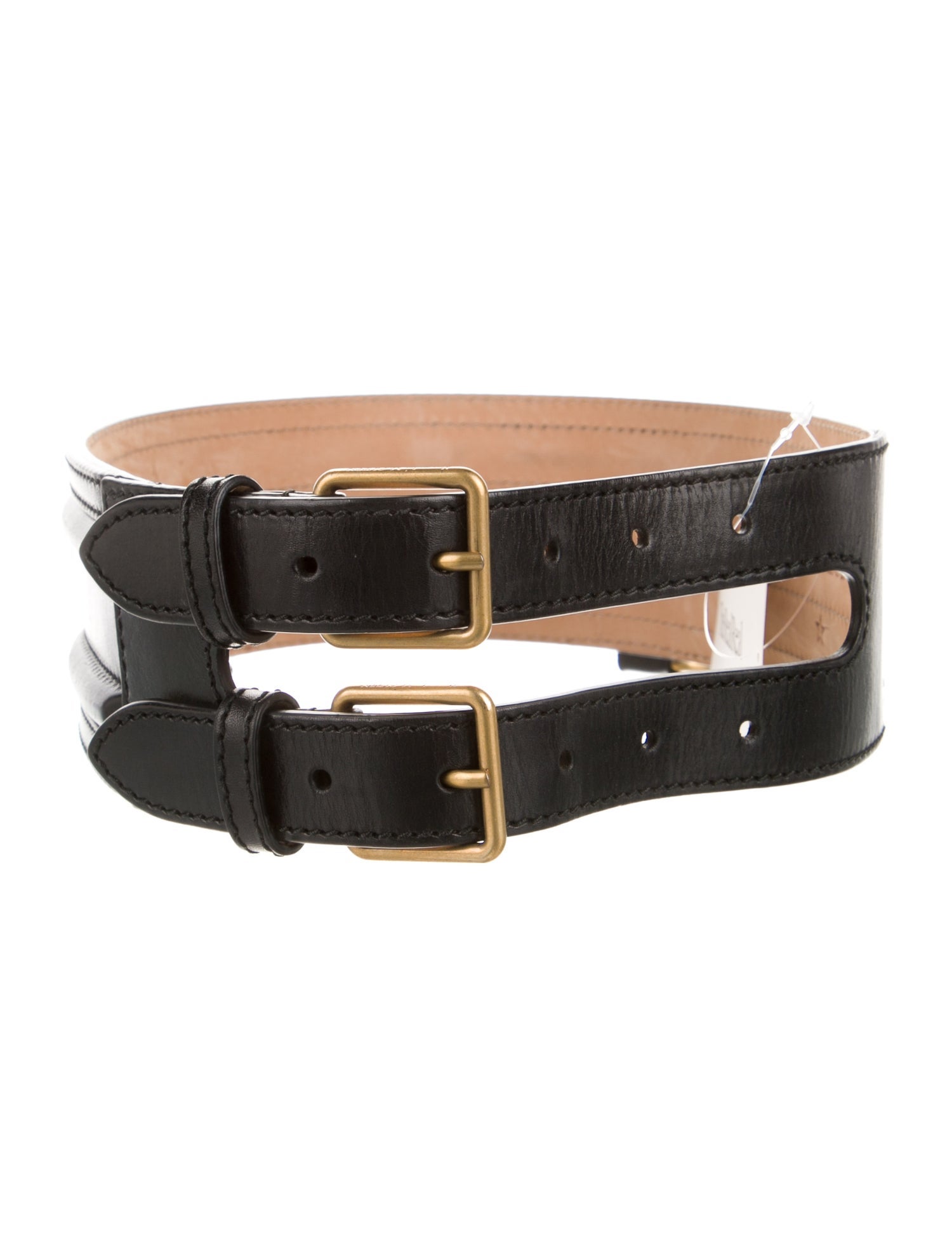 Alexander McQueen Wide Leather Waist Belt