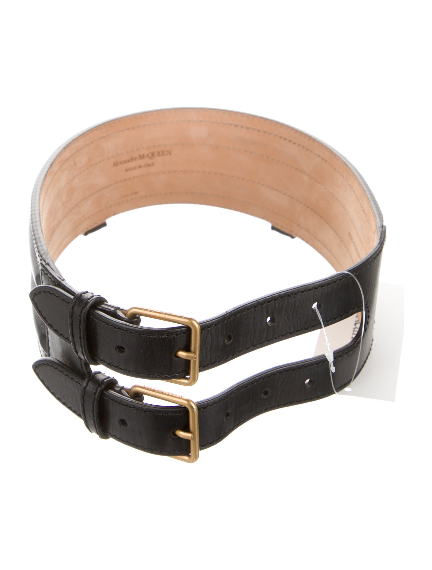 Alexander McQueen Wide Leather Waist Belt