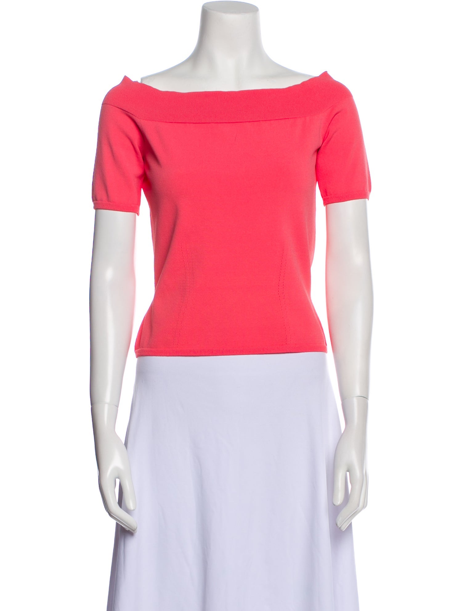 Alexander McQueen Bateau Neckline Short Sleeve T-Shirt