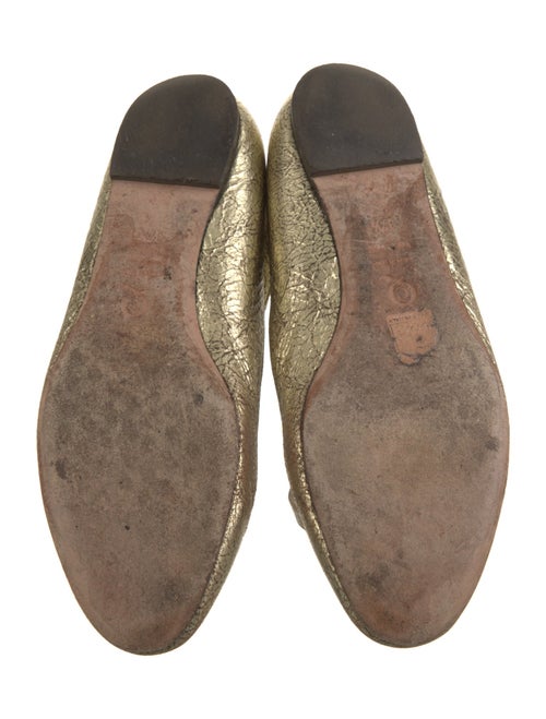 Alexander McQueen Leather Crystal Embellishments Ballet Flats