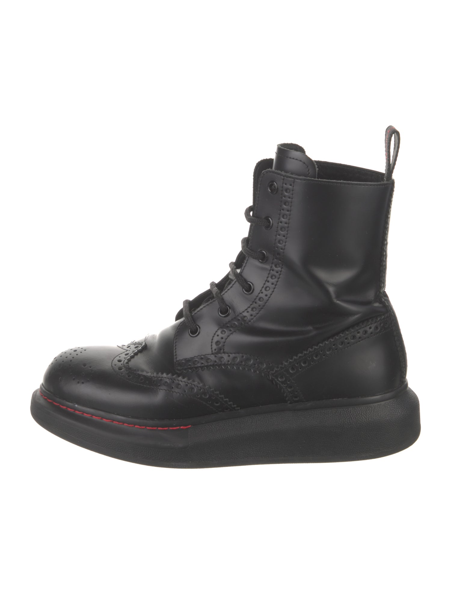 Alexander McQueen Leather Combat Boots