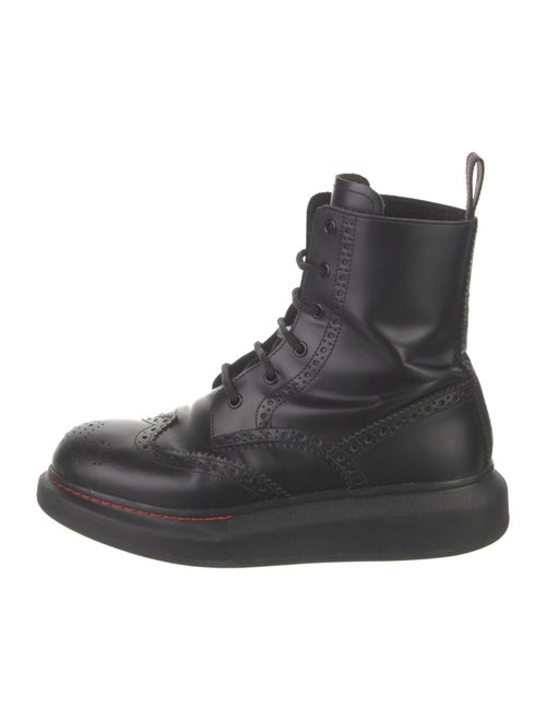Alexander McQueen Leather Combat Boots