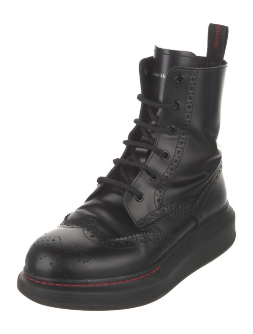 Alexander McQueen Leather Combat Boots