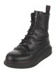 Alexander McQueen Leather Combat Boots