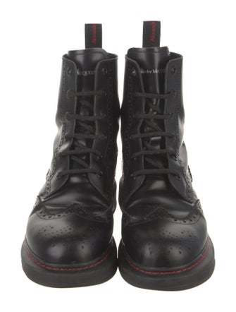 Alexander McQueen Leather Combat Boots