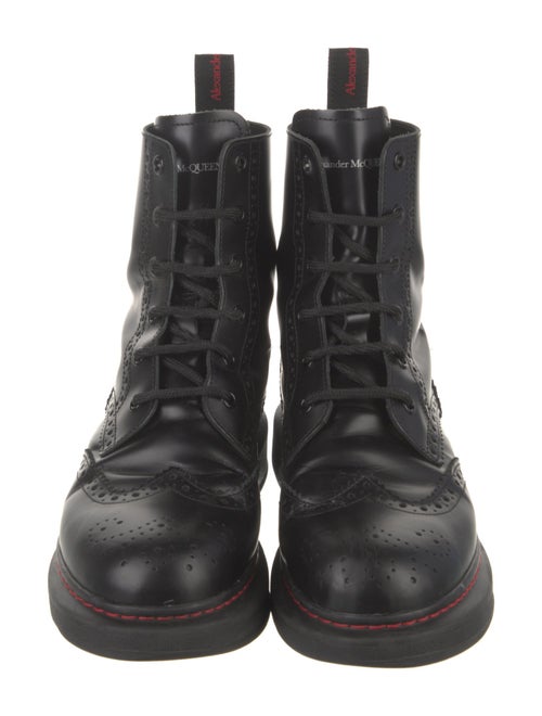 Alexander McQueen Leather Combat Boots