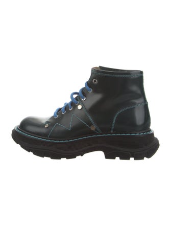 Alexander McQueen Leather Combat Boots