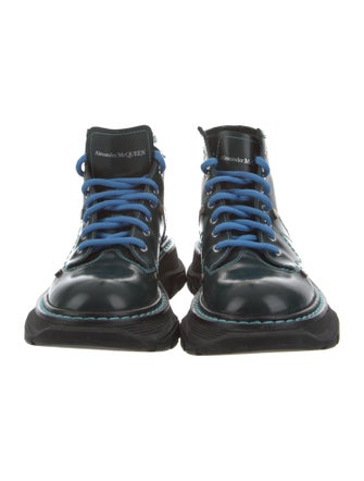 Alexander McQueen Leather Combat Boots