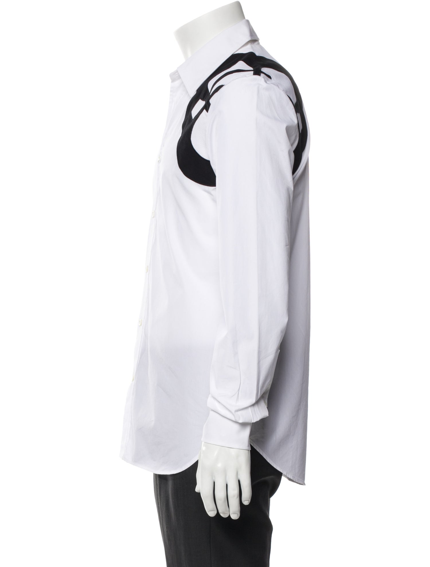 Alexander McQueen Striped Long Sleeve Dress Shirt