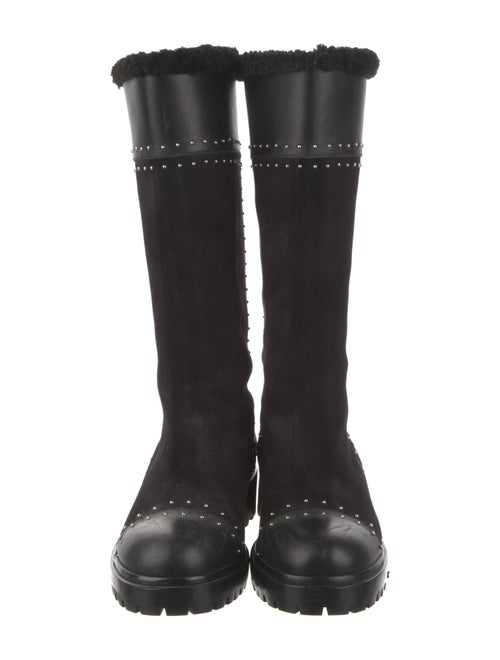 Alexander McQueen Leather Studded Accents Combat Boots
