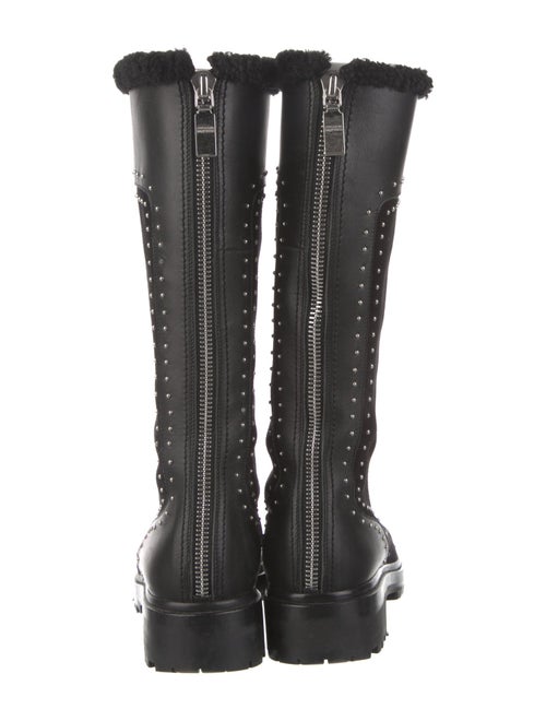 Alexander McQueen Leather Studded Accents Combat Boots