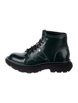 Alexander McQueen Leather Combat Boots