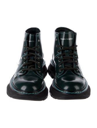 Alexander McQueen Leather Combat Boots