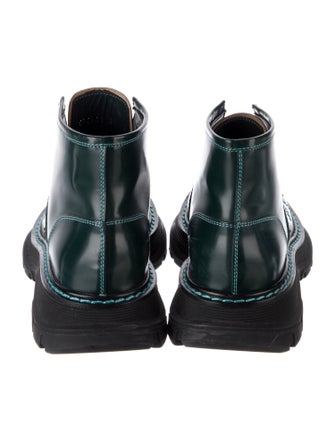 Alexander McQueen Leather Combat Boots