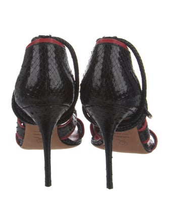 Alexander McQueen Snakeskin Gladiator Sandals