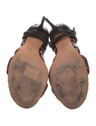 Alexander McQueen Snakeskin Gladiator Sandals