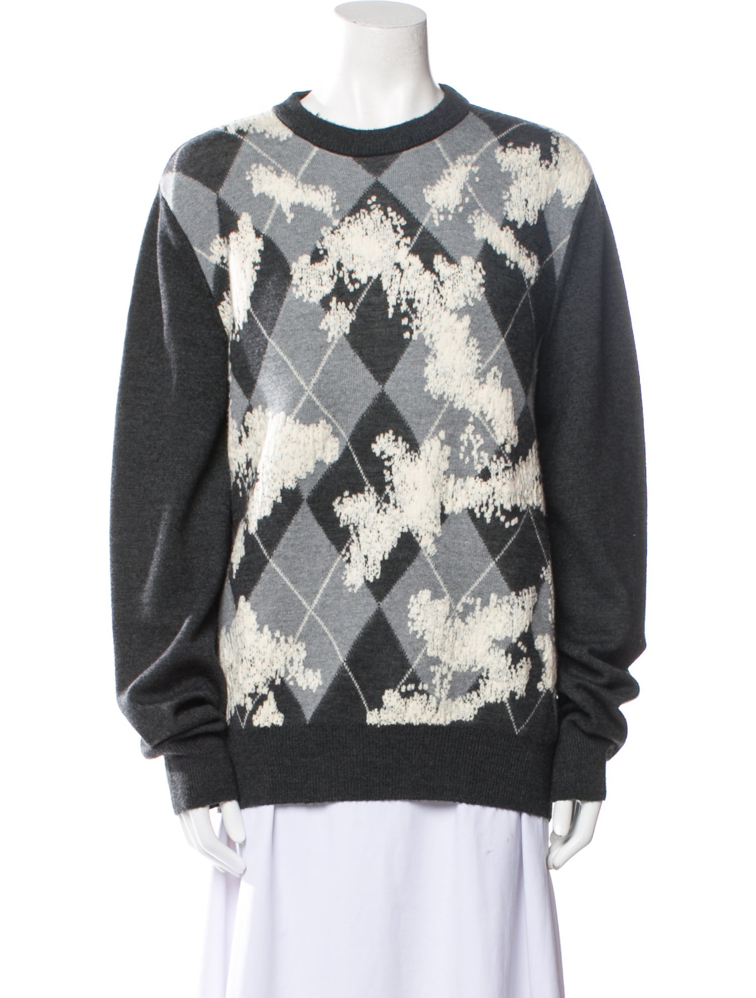 Alexander McQueen Wool Plaid Print Pullover