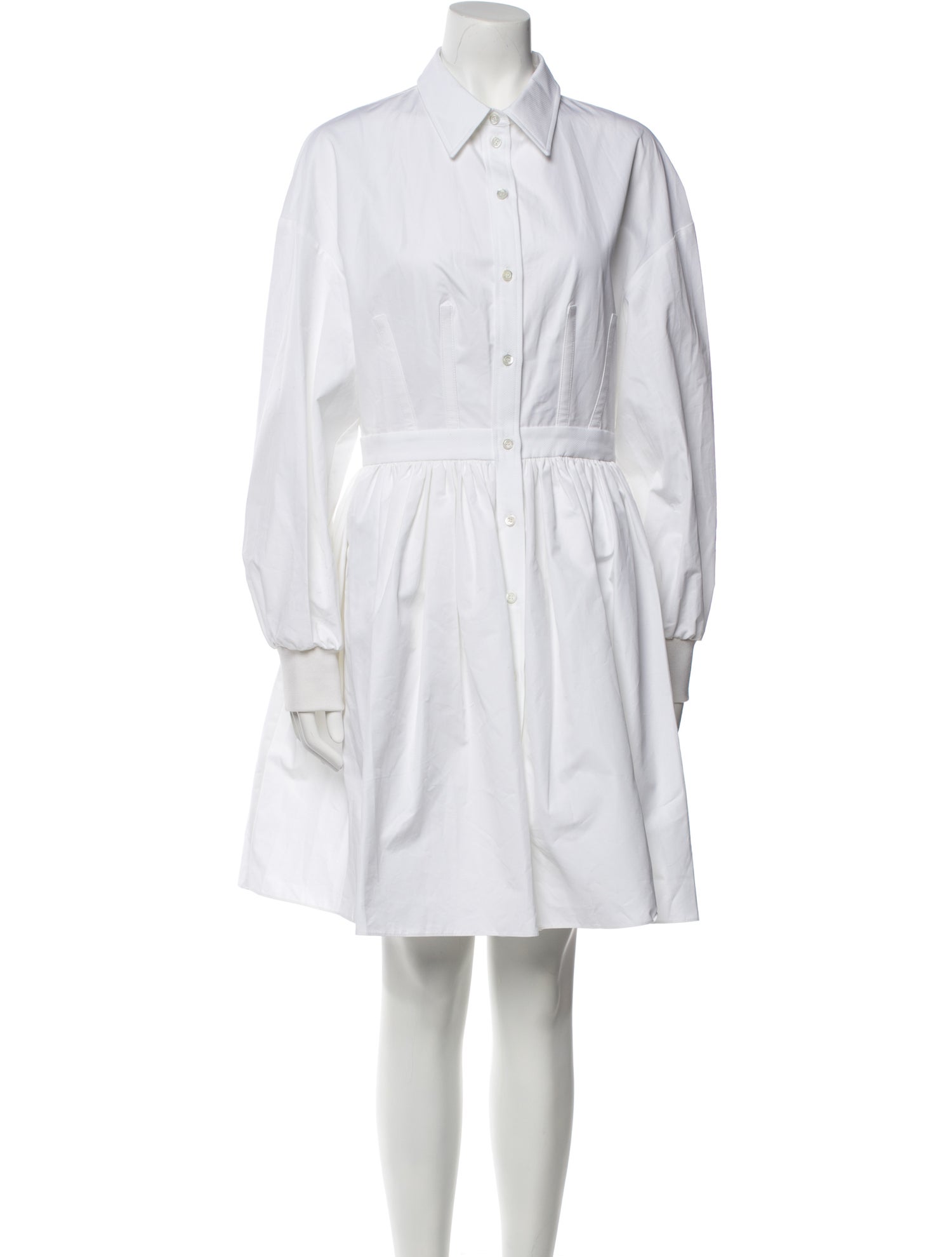 ALEXANDER MCQUEEN Layered Mini Dress (White) main image 1