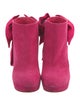 Alexander McQueen Suede Bow Accents Boots