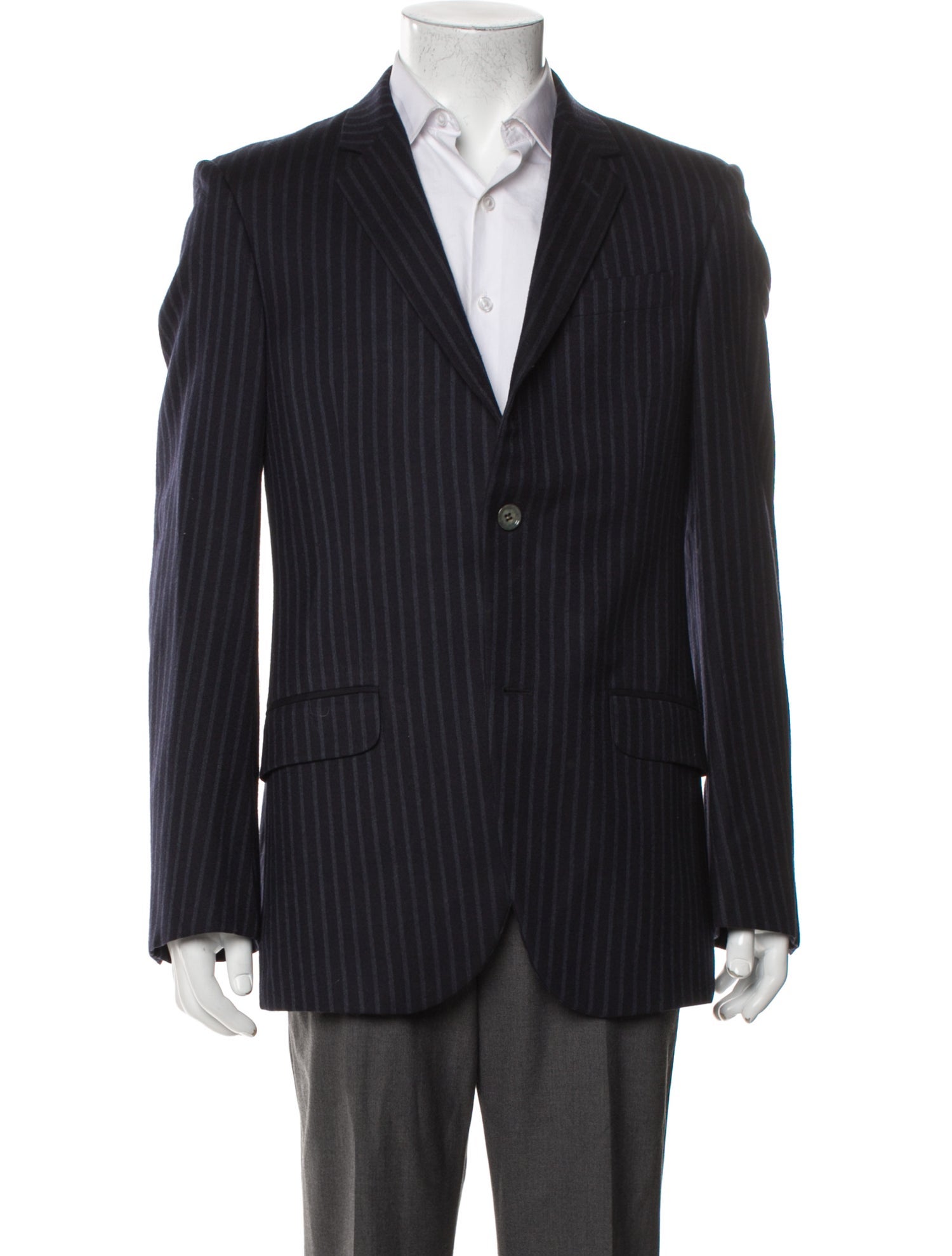 Alexander McQueen Wool Striped Blazer