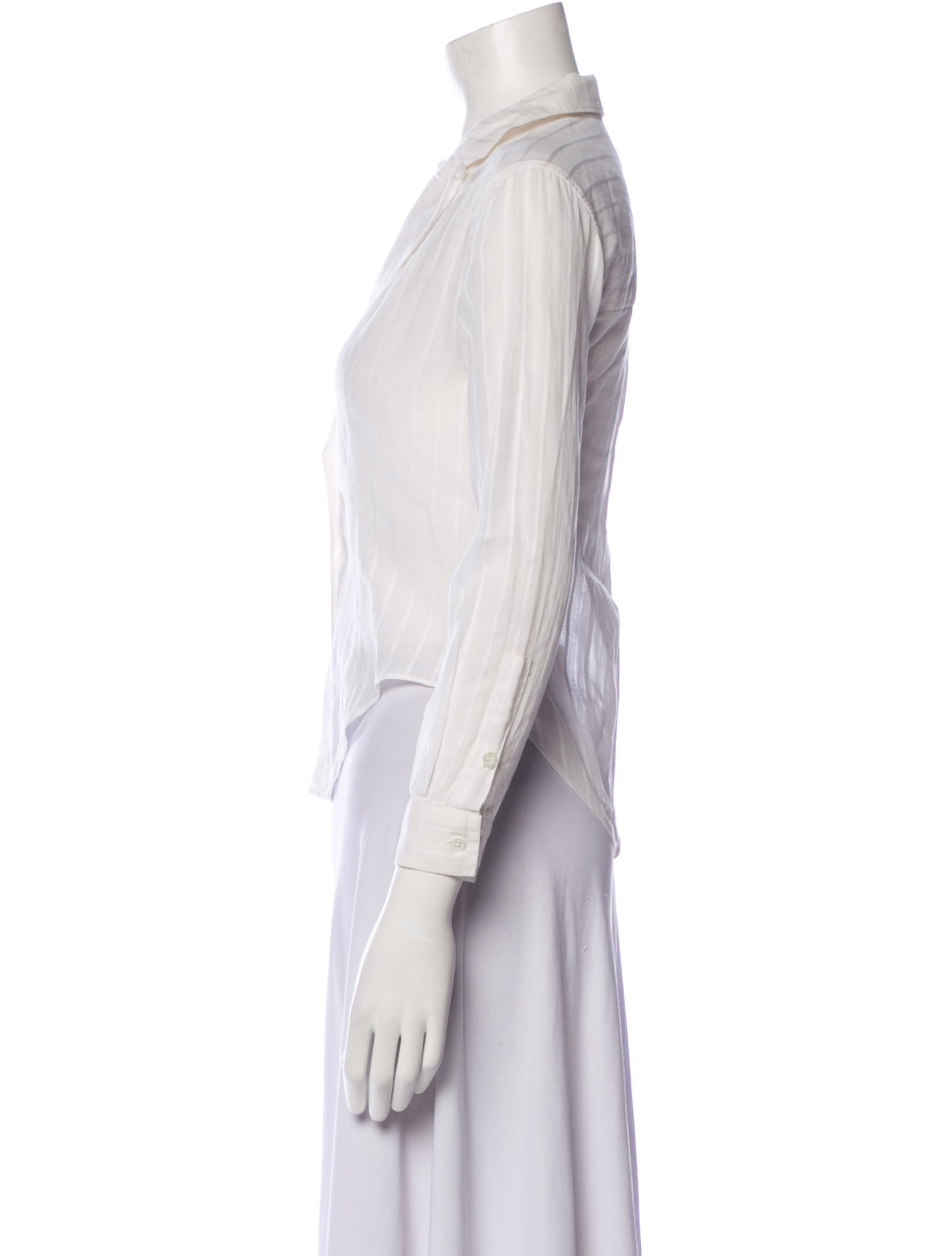 RtA V-Neck Three-Quarter Sleeve Button-Up Top