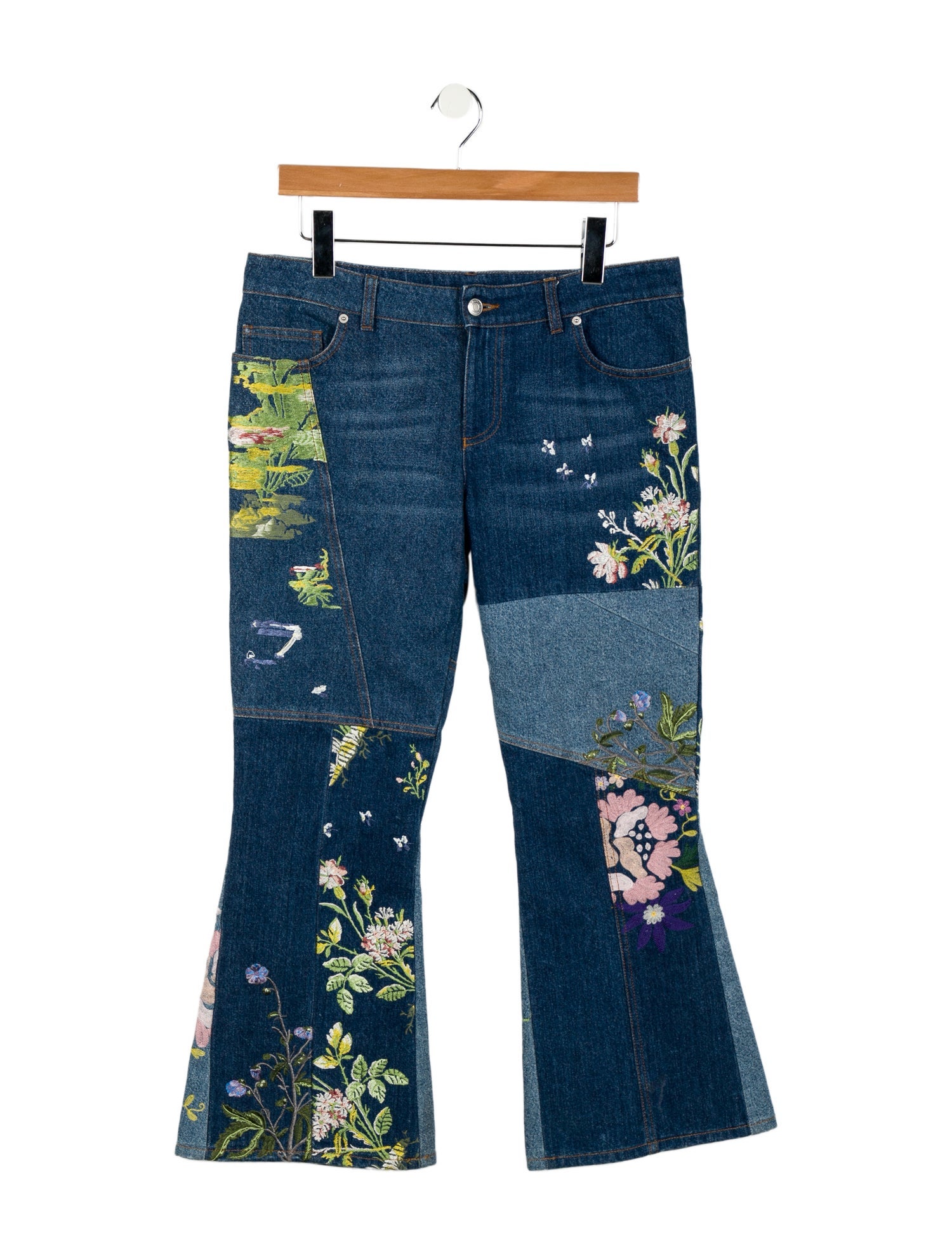 Alexander McQueen Mid-Rise Wide Leg Jeans