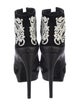 Alexander McQueen Leather Lace Pattern Lace-Up Boots
