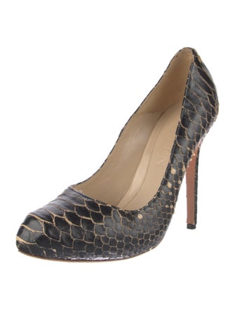 Alexander McQueen Python Animal Print Pumps
