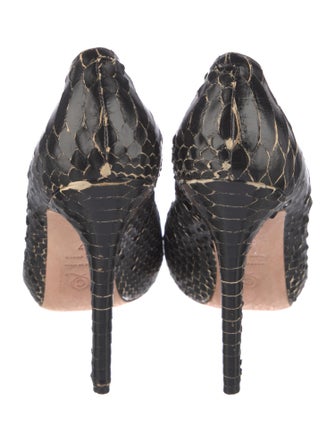 Alexander McQueen Python Animal Print Pumps