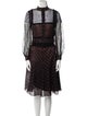 Alexander McQueen Silk Lace Pattern Skirt Set