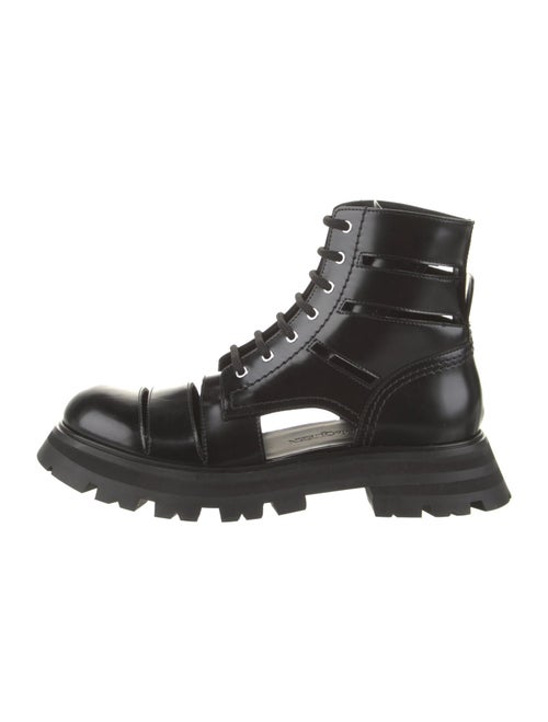 Alexander McQueen Leather Combat Boots