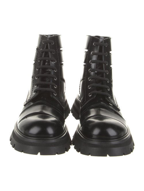 Alexander McQueen Leather Combat Boots