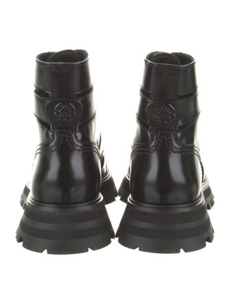 Alexander McQueen Leather Combat Boots
