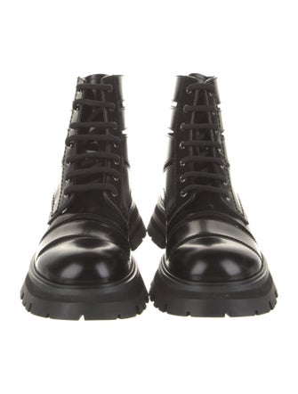 Alexander McQueen Leather Combat Boots