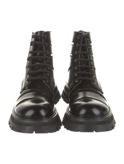 Alexander McQueen Leather Combat Boots