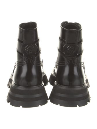 Alexander McQueen Leather Combat Boots