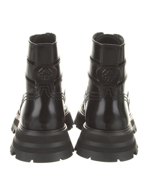 Alexander McQueen Leather Combat Boots