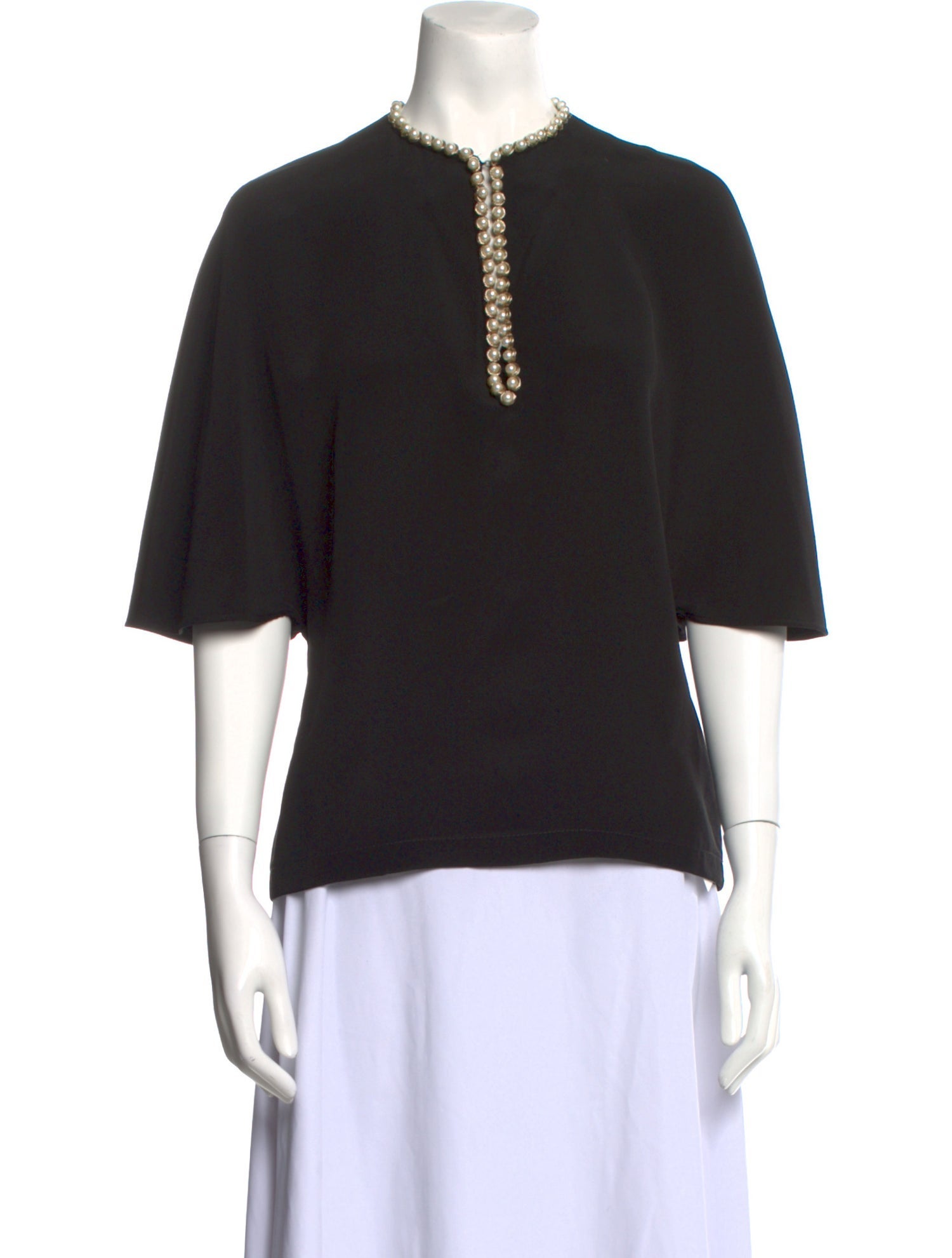 Alexander McQueen Silk Crew Neck Polo