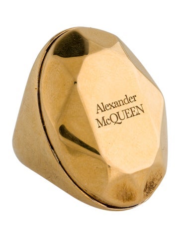 Alexander McQueen Signet Ring Facet Oval 13 | 6.5