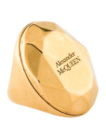 Alexander McQueen Cocktail Ring Faceted Stone 15 | 7.25